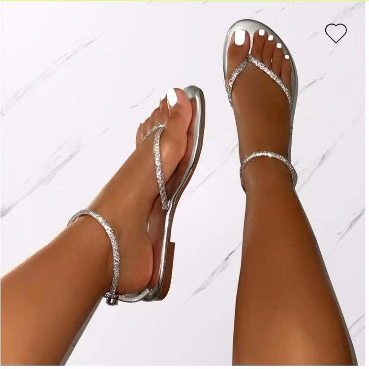 Dame elegante sandaler med funklende strassdetaljer og komfortabelt fodseng Stilla
