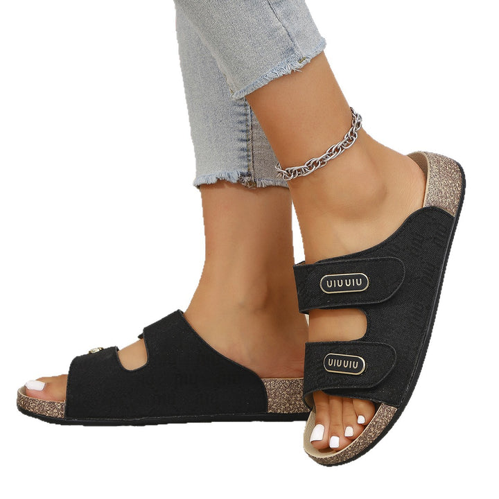 Dame Komfortable fritidssandaler med justerbare velcro-lukninger og ergonomisk fodbund Stilla