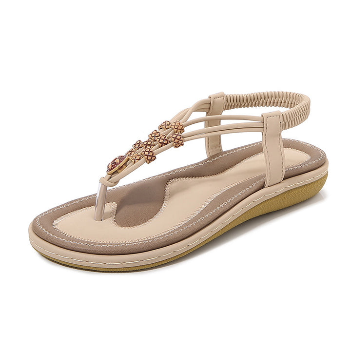 Dame Glamourøse Tåsplit sandaler med unikke dekorationer Stilla
