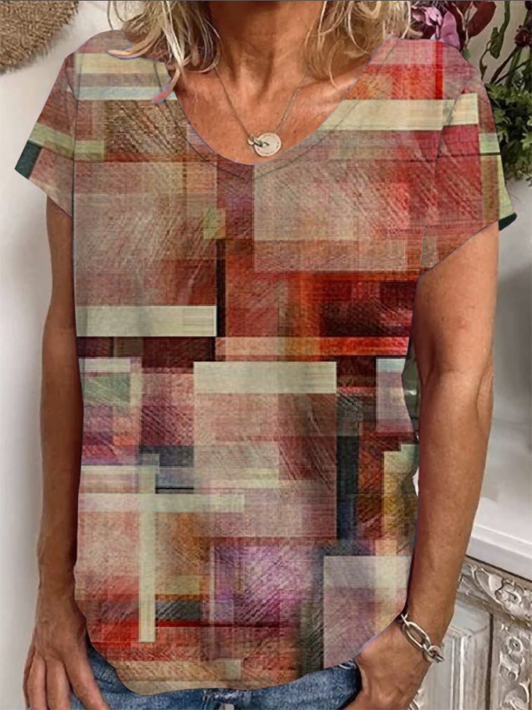 Dame Loose Bluse med farverigt paisleymønster Skovae