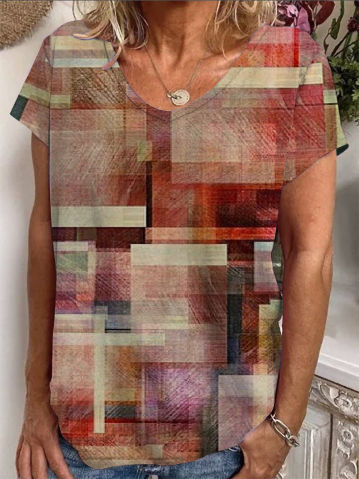 Dame Loose Bluse med farverigt paisleymønster Skovae