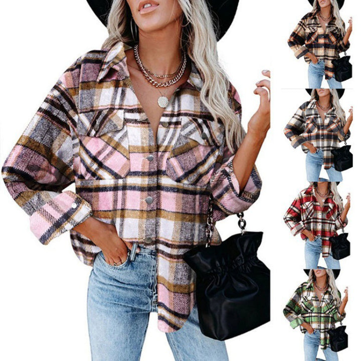 Dame ternet bluse i afslappet oversized stil med lommer Stilla