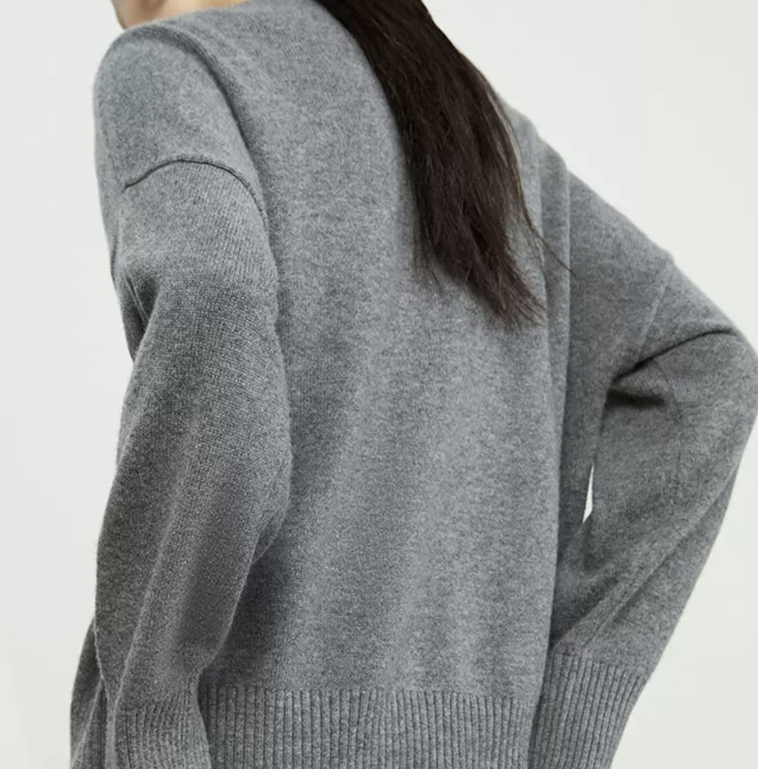 Dame behagelig oversized pullover i hyggeligt strik Stilla