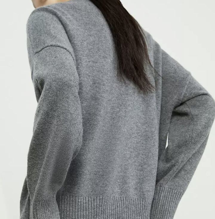 Dame behagelig oversized pullover i hyggeligt strik Stilla