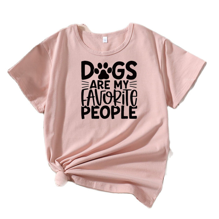 Dame Fritid Hund elsker Grafisk T-Shirt Stilla