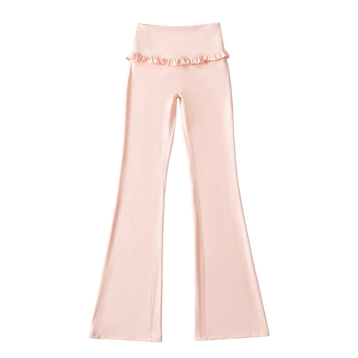 Dame leggings med flæsebund og figursyet snit Stilla
