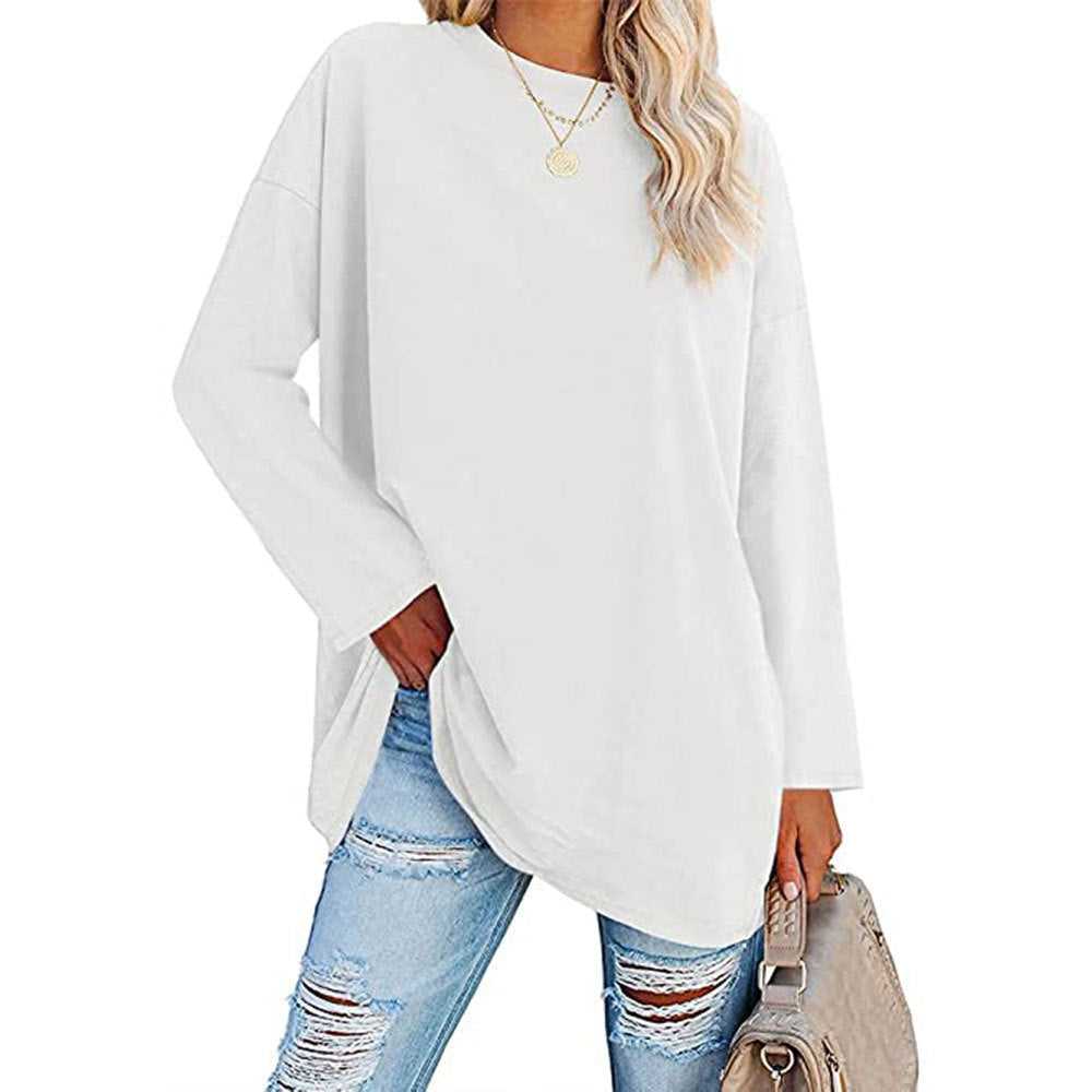 Dame Oversized Langærmet T-shirt med afslappet snit Stilla