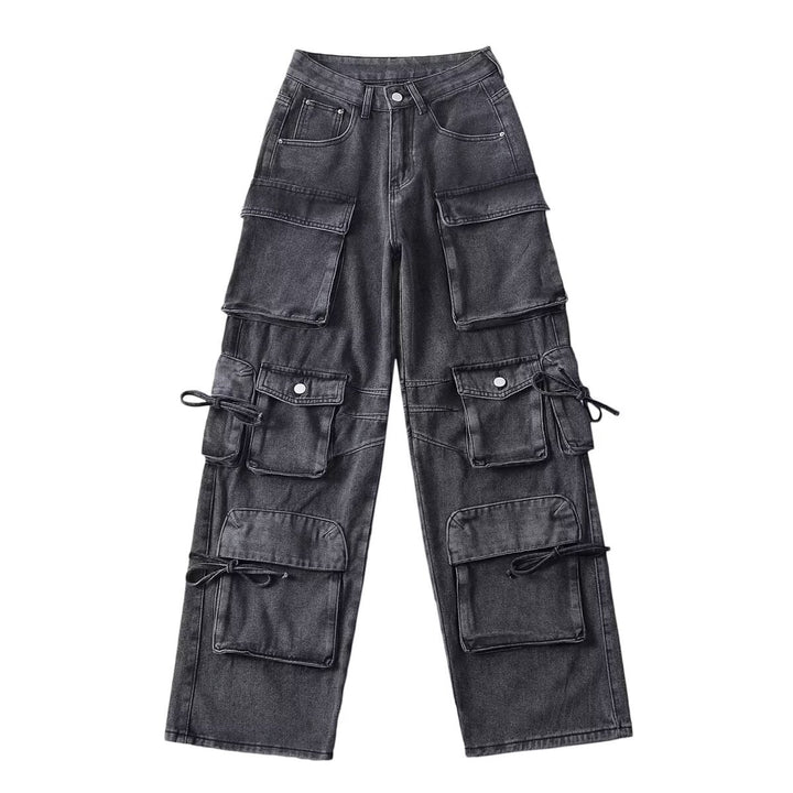 Dame cargo jeans med funktionelle lommer og afslappet snit Stilla