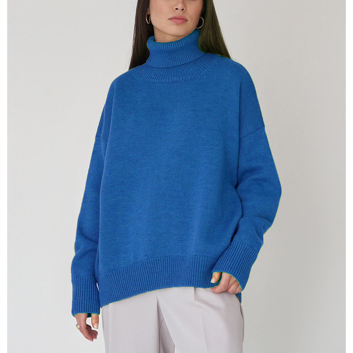 Dame Oversized Pullover med højstående krave Stilla