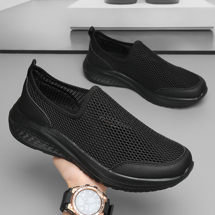 Unisex nan let slip-on sneakers med tredimensionel netstruktur, ergonomisk dæmpning og hælflap Skovae