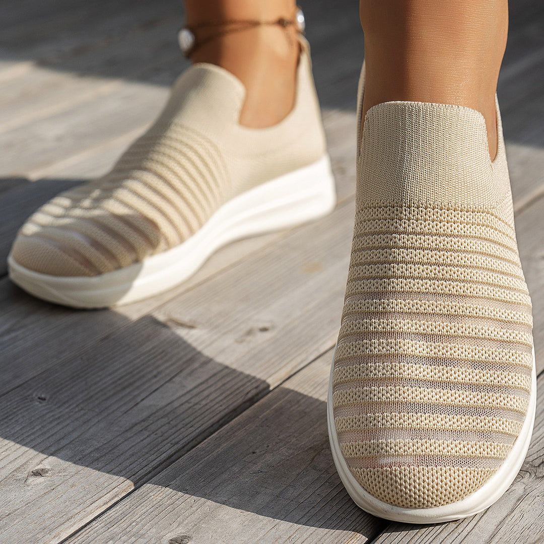 Dame Strik-Sneakers med åndbar overfladestruktur og fleksibel sål Stilla