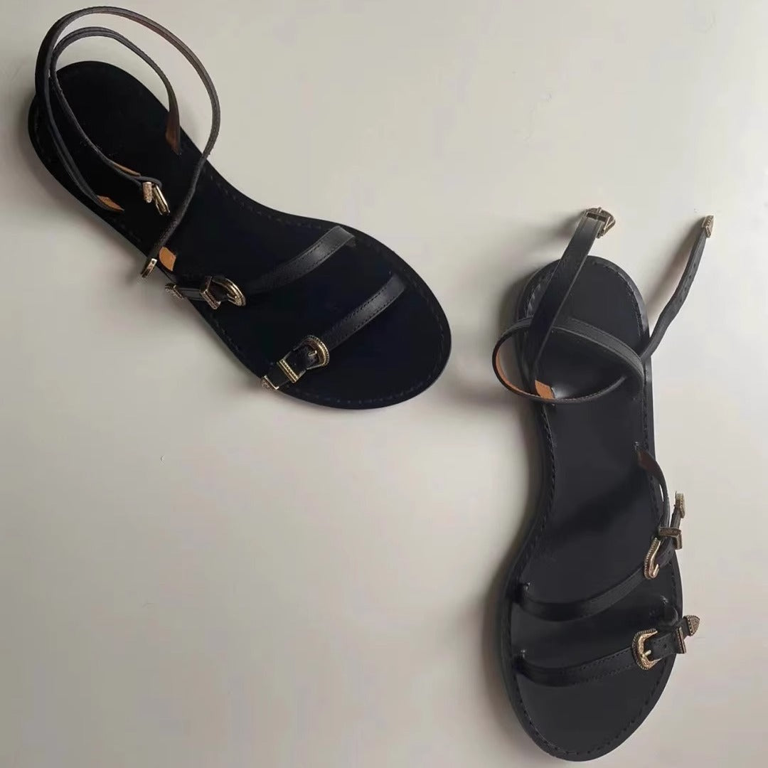 Dame Flade Sandaler med justerbar spænde-detalje Stilla