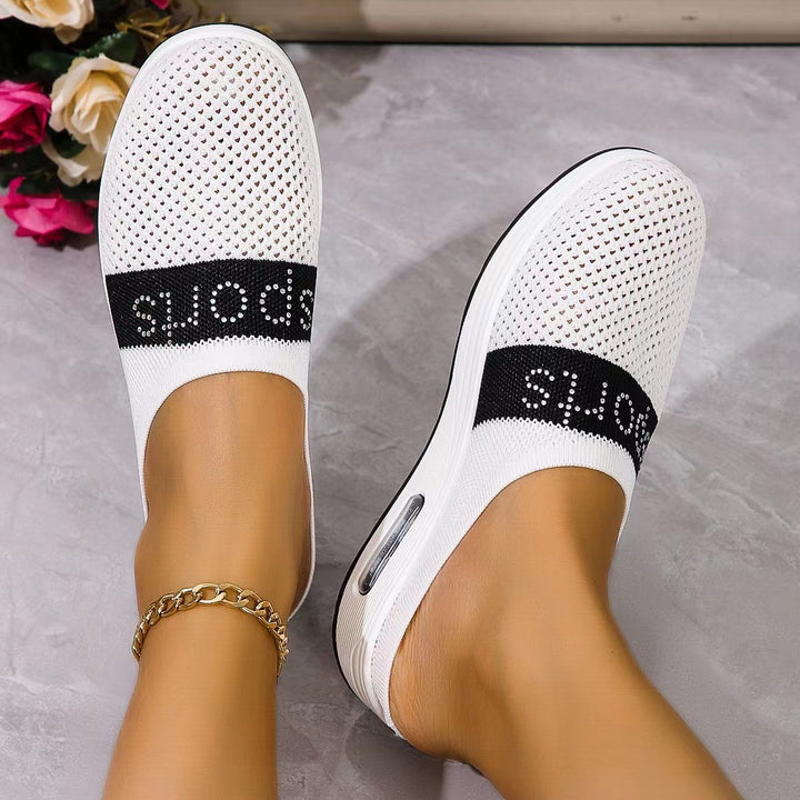 Dame Komfortable Slip-On Sneakers med åndbart mesh-overmateriale Stilla