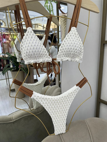 Damernes bikini sæt med struktureret overflade og raffinerede stropdetaljer Stilla