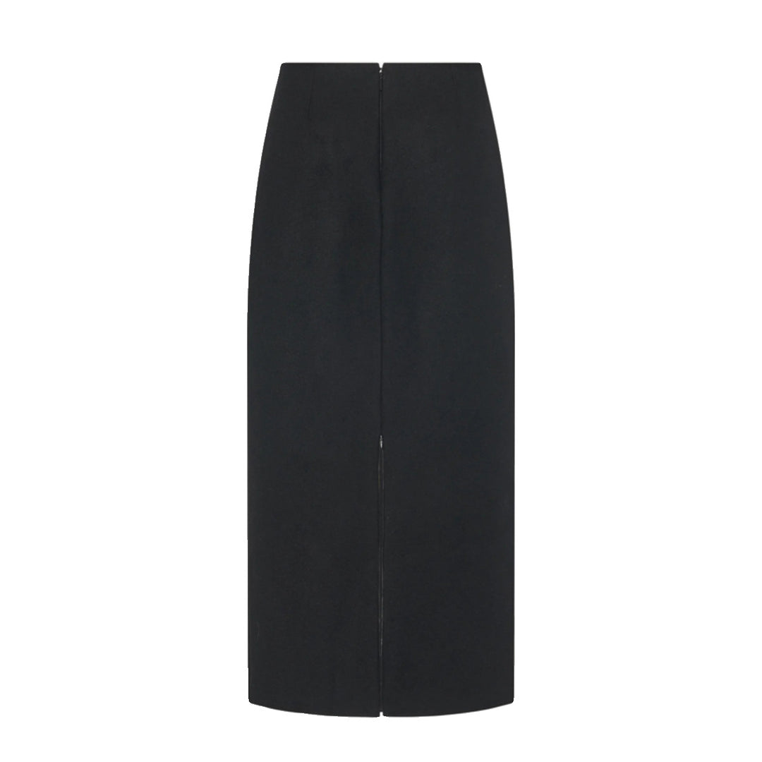 Dame Midi-nederdel med elegant snit og højt talje design Stilla