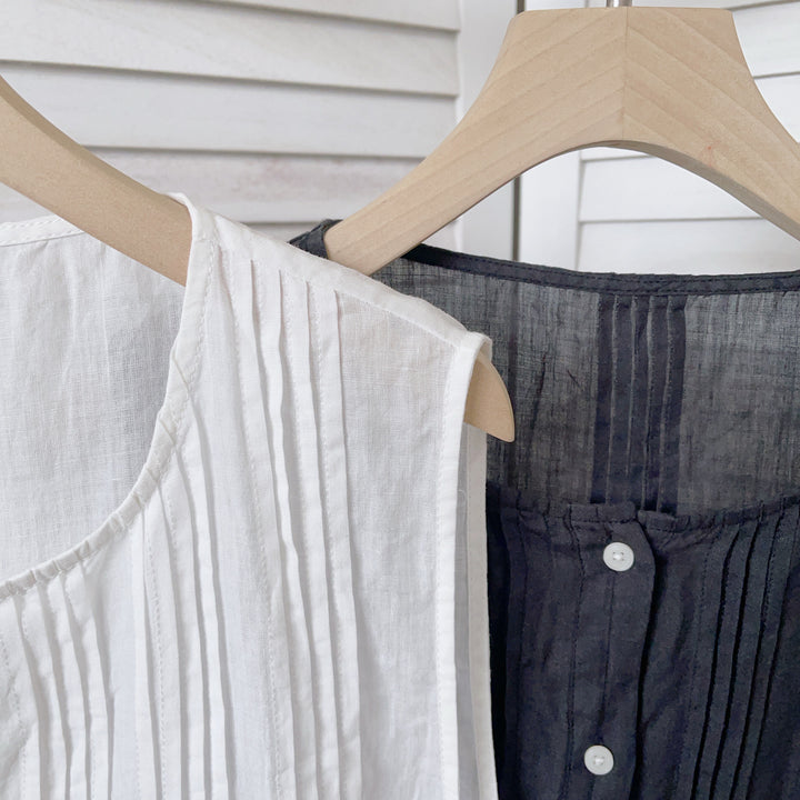 Femme Elegante Faldende Ærmeløs Bluse Stilla