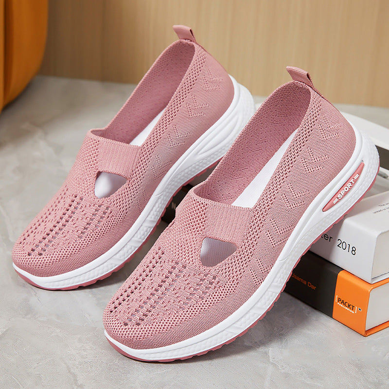 Femme Åndbar Slip-On Fritids-Sneakers med Fleksibel Ventilation Stilla