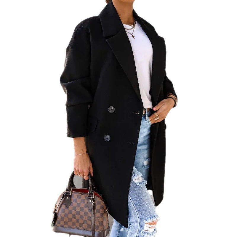 Kvinders elegante og afslappede trench coat med dobbelt knaplukning Stilla