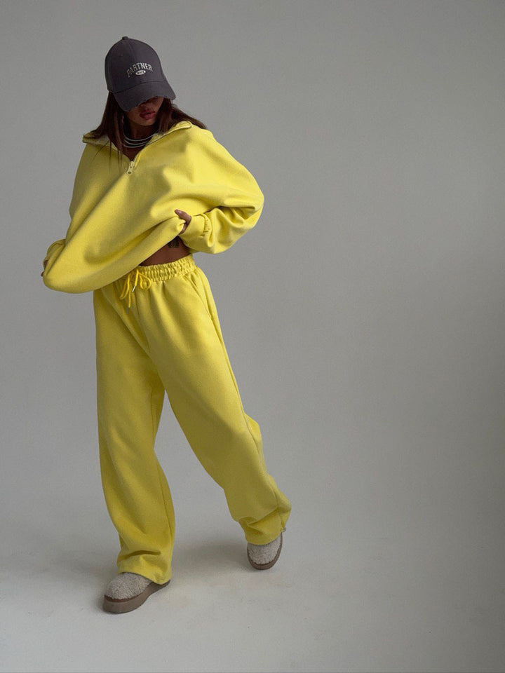 Kvinder casual fleece top og komfortable joggingbukser sæt Skovae