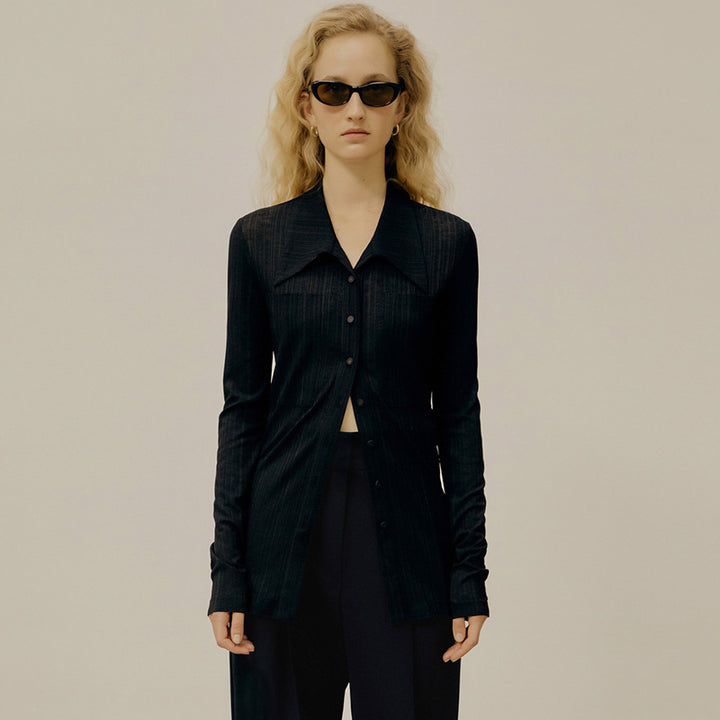 Dame Elegant Skjorte med struktureret Design Stilla