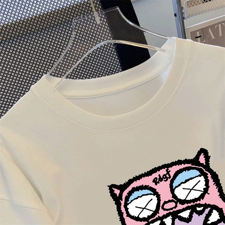 Dame T-shirt med legende grafisk print og afslappet snit Stilla