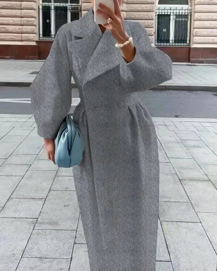 Stilla | Frakke Dobbeltbrystet Størrelse Oversize Ærmer Skræddersyet Pasform Elegant & Chic