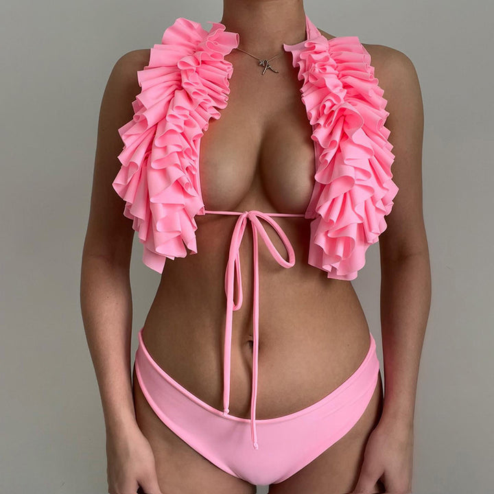 Dame Rynket-Bikini-Top med sexet udskæring Stilla