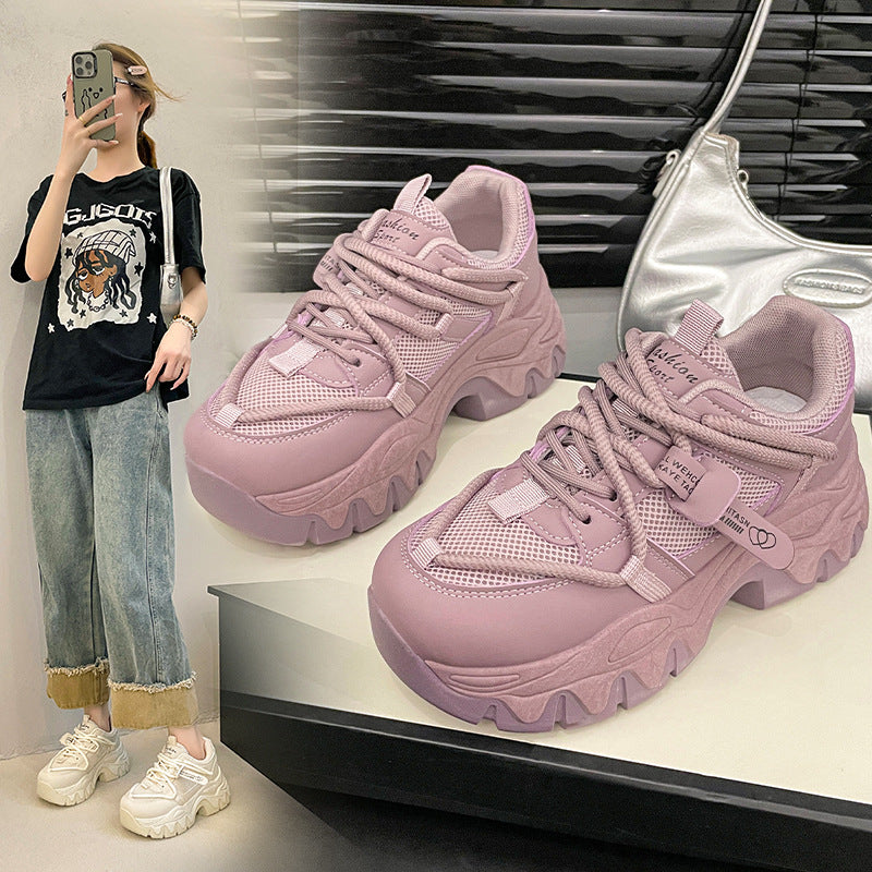 Dame Sporty Chunky Sneakers med stødabsorberende sål og innovativ mesh-konstruktion Stilla