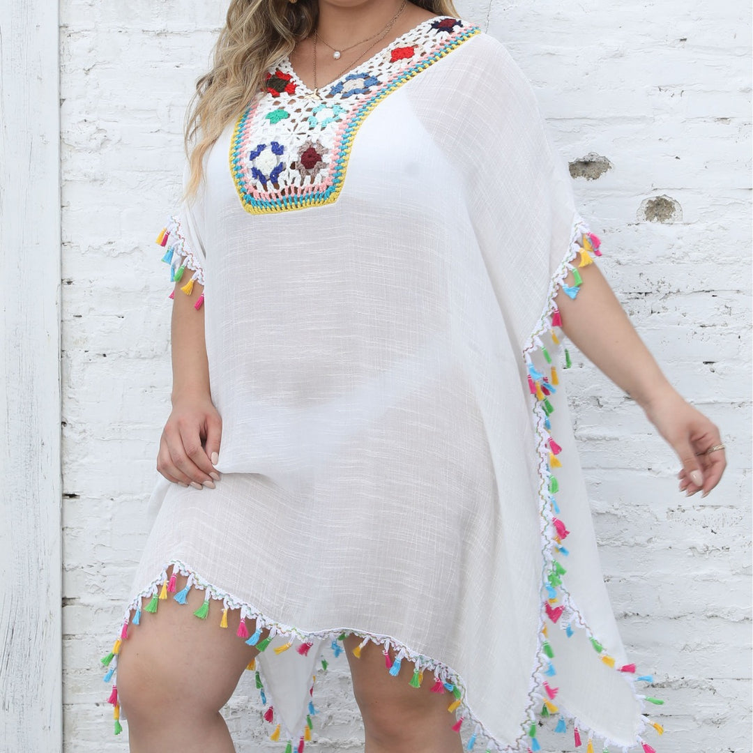Femme Stilfuldt Broderet Strandcover-Up Stilla