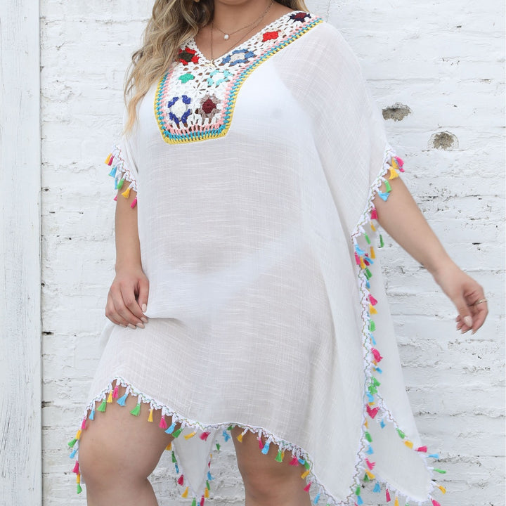 Femme Stilfuldt Broderet Strandcover-Up Stilla