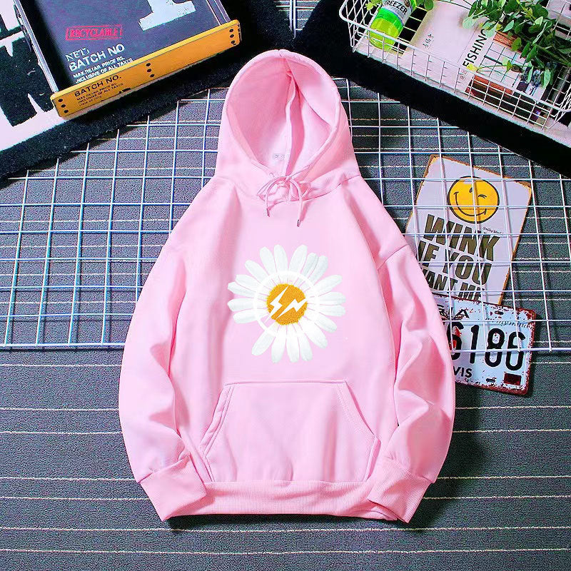 Dame hoodie med blomsterdesign Skovae