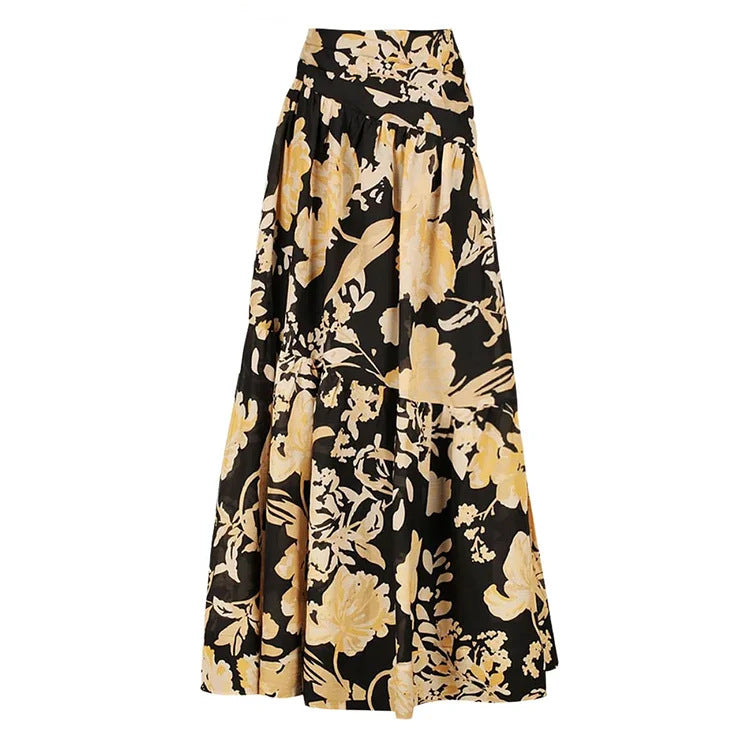 Dame Bandeau badedragt med blomsterdesign Skovae