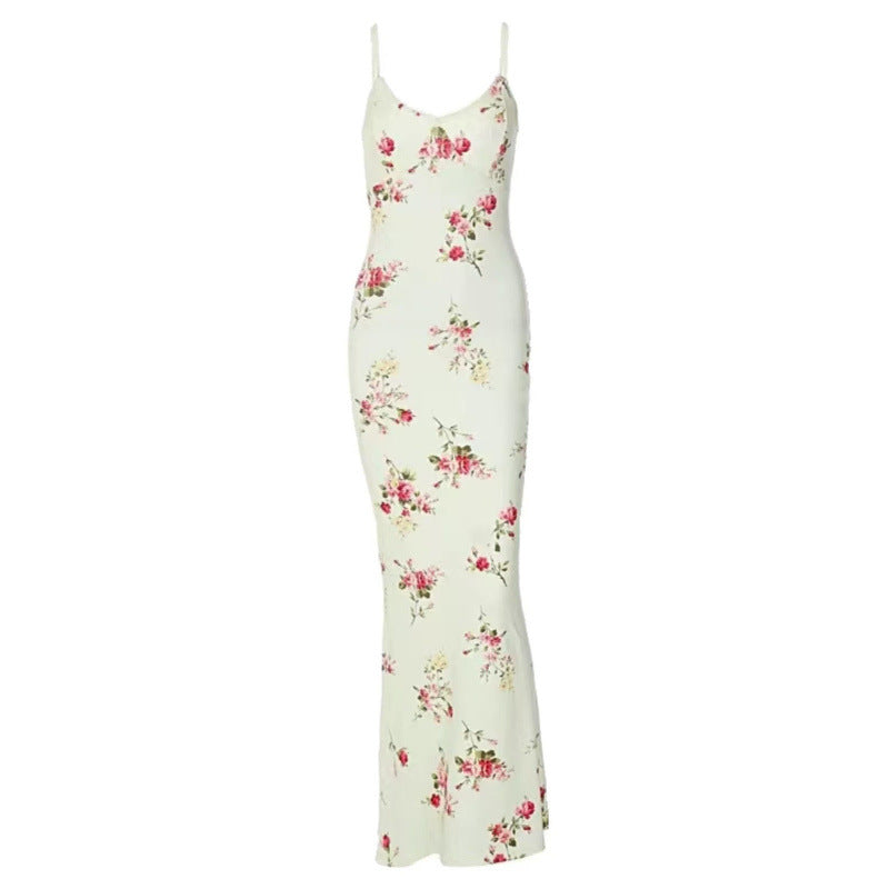 Kvinder Elegant Blomster Slip Maxi Kjole Stilla