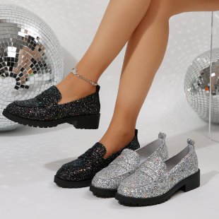 Dame Glitrende Slip-on med skridsikker sål og fashionable design Stilla