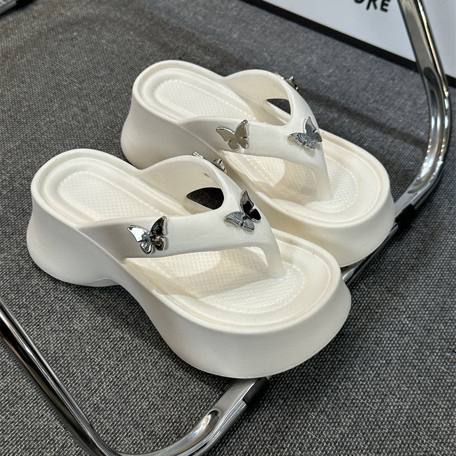 Dame Komfortable Flip-Flops med elegante sommerfugle accenter og ergonomisk sål Stilla