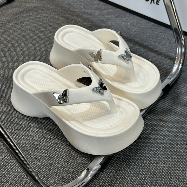 Dame Komfortable Flip-Flops med elegante sommerfugle accenter og ergonomisk sål Stilla