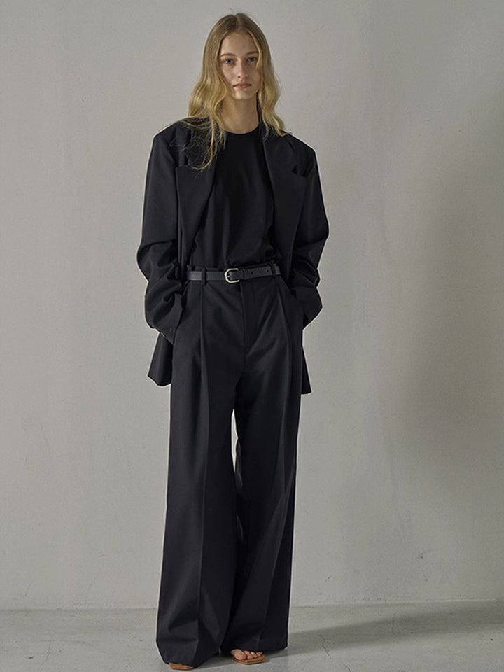 Dame Elegant Oversized-Blazer med moderne snit og generøse lommer Stilla