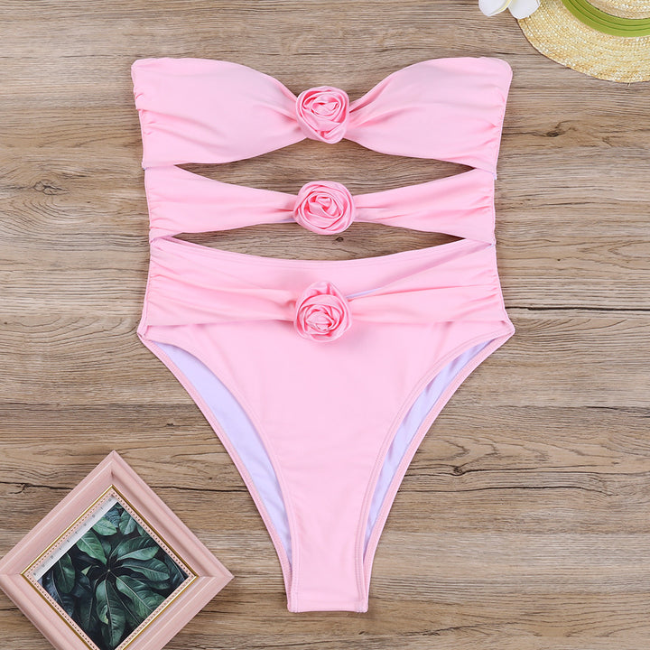 Femme Cut-Out Blomster Detalje Éntelter Badedragt Stilla