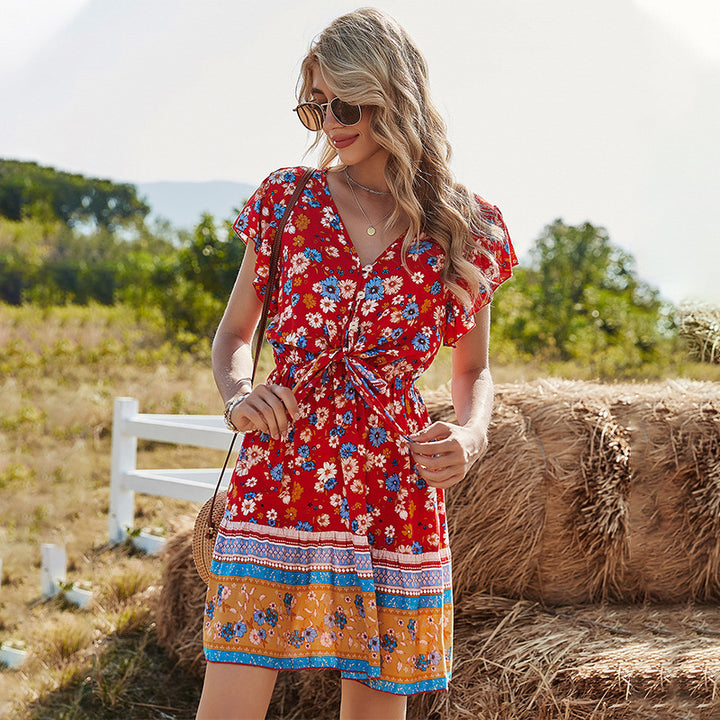 Dame sommerkjole med blomsterprint Stilla