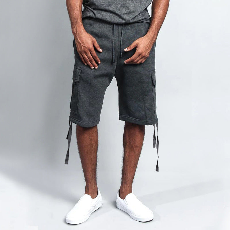 Herre cargo-shorts med praktiske lommer og elastisk talje Stilla