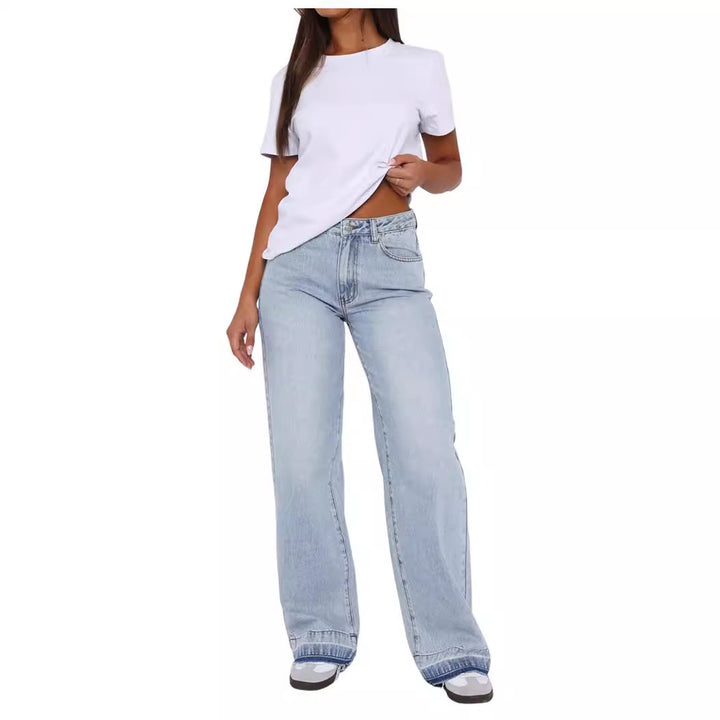 Dame Løstskårne High-Waist Jeans med modent såvel som behageligt Stretch Stilla