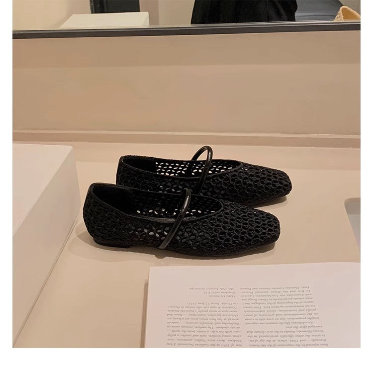Dame elegante slippers med usædvanligt netdesign Stilla