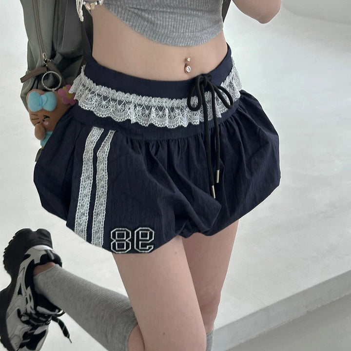 Dame sporty og mode shorts med elegant spidsbånd og justerbar taljebånd Skovae