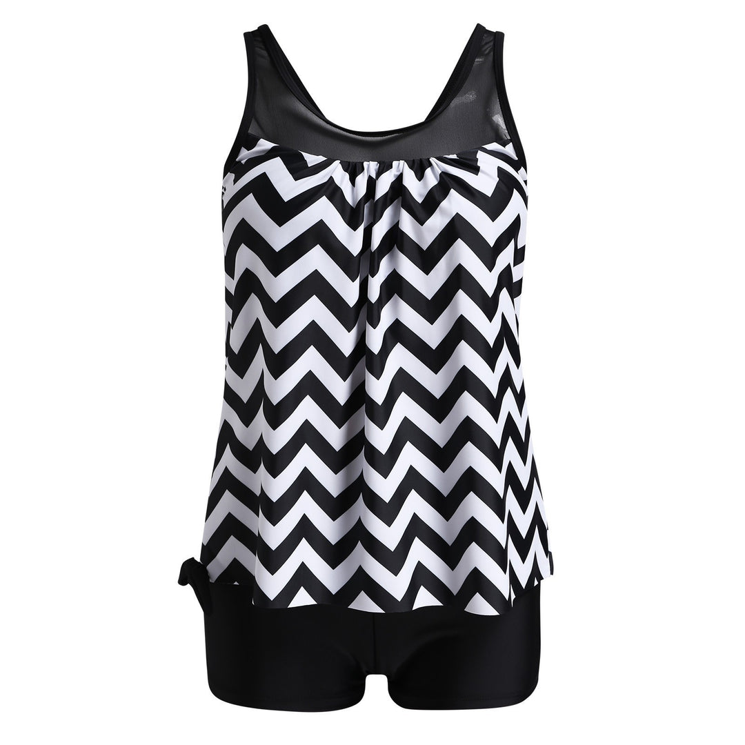 Damer sporty strandoutfit med moderne rynkning Skovae