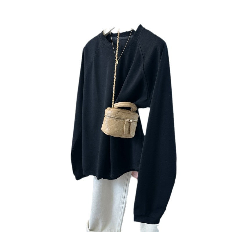 Dame Relaxed Fit Langærmet T-Shirt med stilfulde sideslidser Stilla