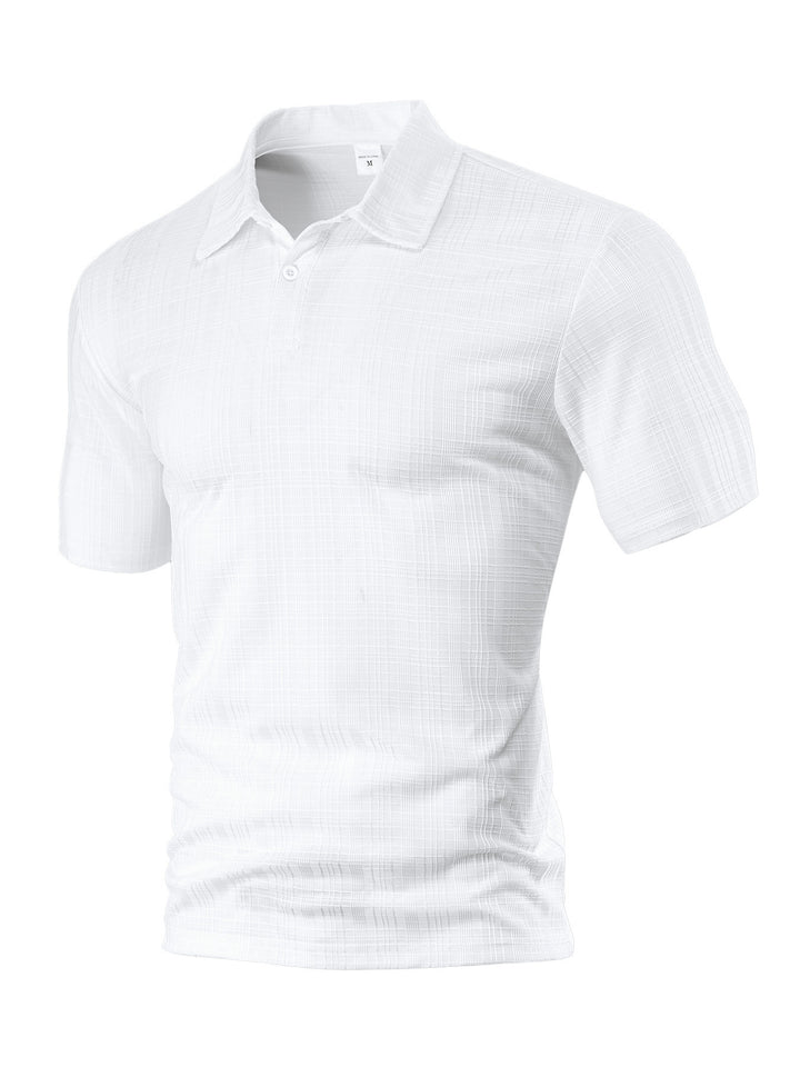 Herre kortærmet polo skjorte med struktureret design Stilla