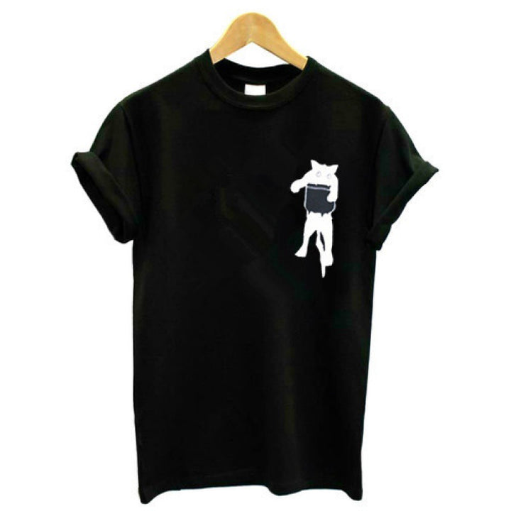 Dame T-shirt med kreativt dyremotiv og løs pasform Stilla