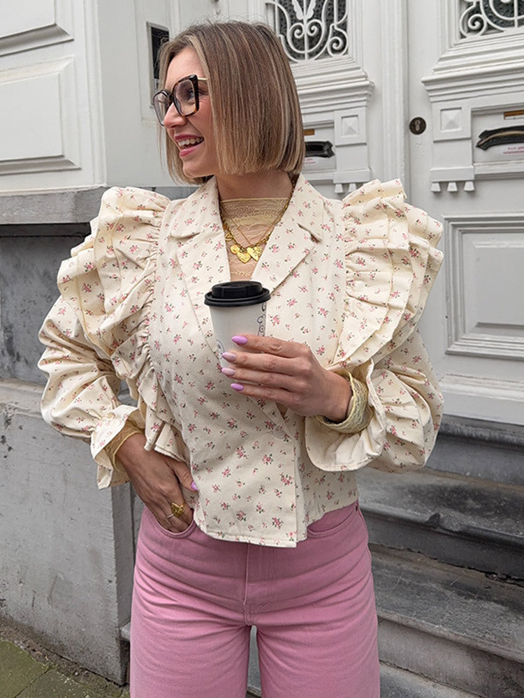 Dame Blazer med Rüschen Stilla
