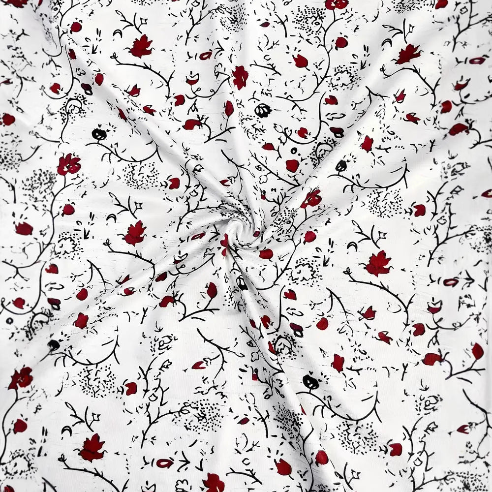 Damer nan locker faldende A-linje top med rund halsudskæring, blomsterprint i all-over og svajende kant Skovae