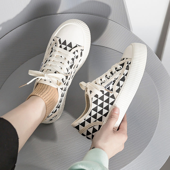 Dame Sneakers med grafisk print og tyk sål Stilla